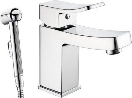 Смеситель Wasserkraft Aller 1068 для раковины с гигиеническим душем - 0