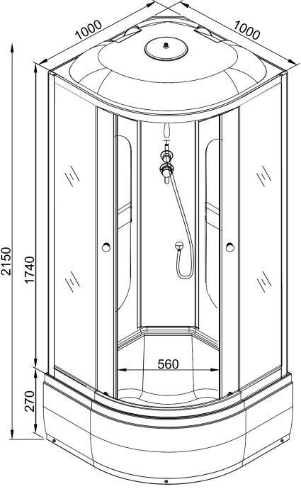 Душевая кабина DETO L510 - 18