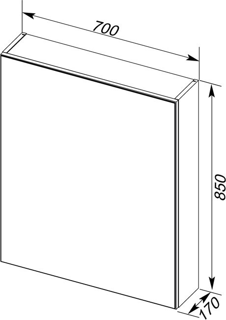 Зеркало-шкаф Aquanet Алвита 70 ясень коимбро 183246 - 5