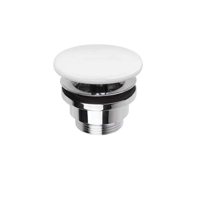 SIMAS Донный клапан, клик-клак, с керамической крышкой, цвет белый матовый PLCE bi matt - 0