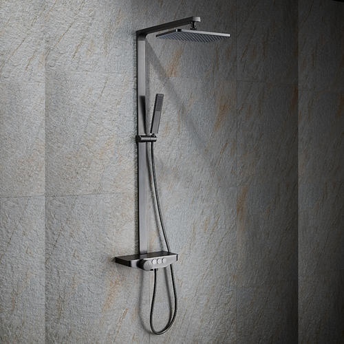 Душевая стойка Black&White Universell черная матовая 7785GM - 1