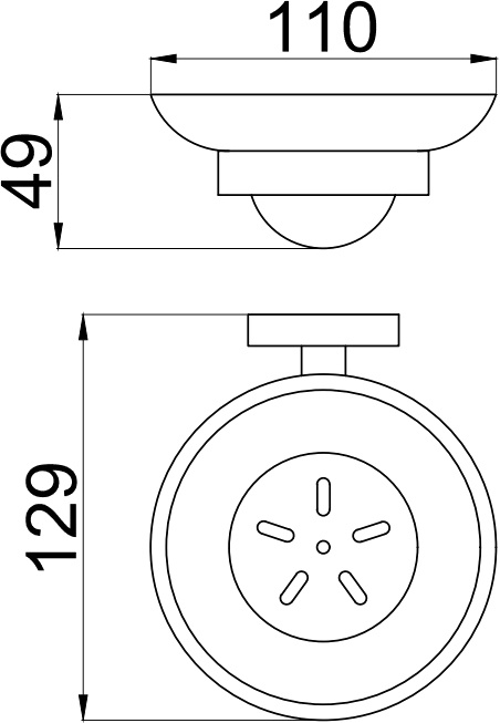 Мыльница Allen Brau Priority 6.31005-BN брашированный никель - 1