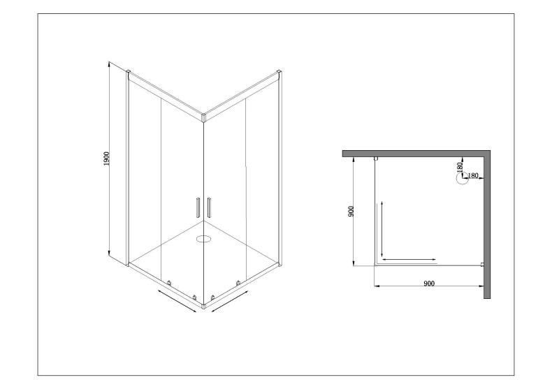 Душевой уголок AM.PM Gem W90G-403-090MT 90x90 - 11