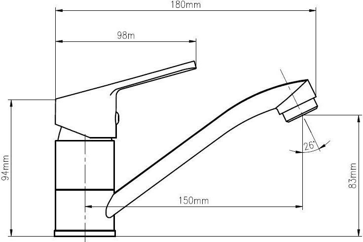 Смеситель Dorff Norma D1000000 для раковины - 2