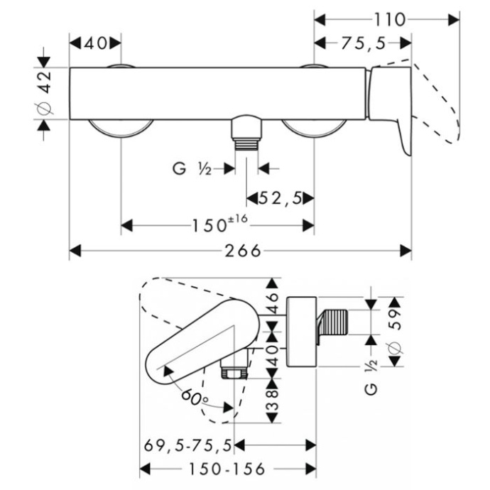 Смеситель для душа Axor Citterio M  34620000 - 1