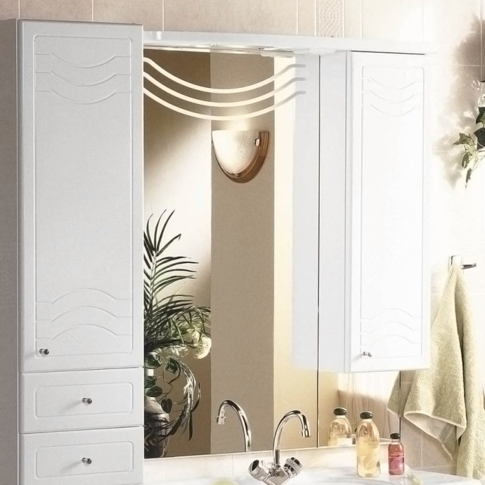 Зеркало-шкаф Aquaton Домус 95 R с подсветкой белый 1A001002DO01R - 2