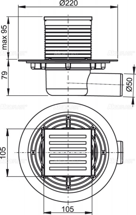 Душевой трап AlcaPlast   APV103 - 1
