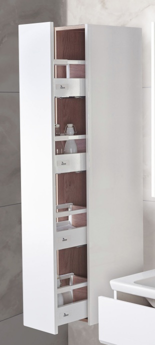 Шкаф-пенал Roca UP L, белый, с бутылочницей ZRU9303013 - 3