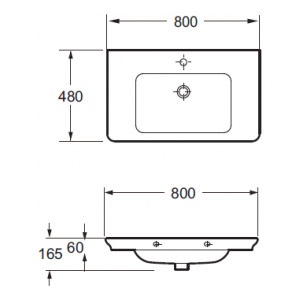 Мебельная раковина BelBagno Torino 80 TOR-800-CB-LVB - 2