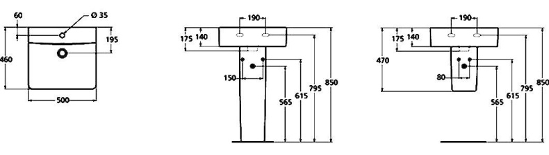 Подвесная раковина Ideal Standard Connect  E788401 - 5