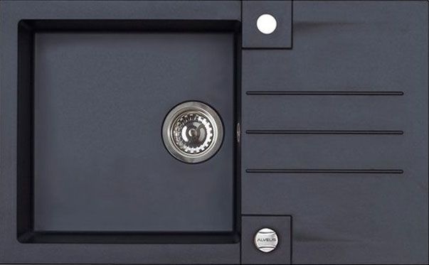 Мойка ALVEUS GRANITAL ROCK 130 CARBON-G91 780x480x180; 1x с сифоном 1105296, 1090942 - 0