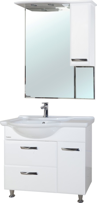 Зеркало-шкаф Bellezza Балтика 90 R белый 4618915001010 - 1