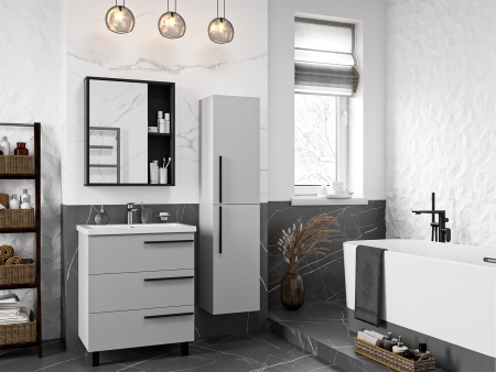 Тумба под раковину Misty Ненси 70 серая матовая П-Нен-07070-503Я - 2