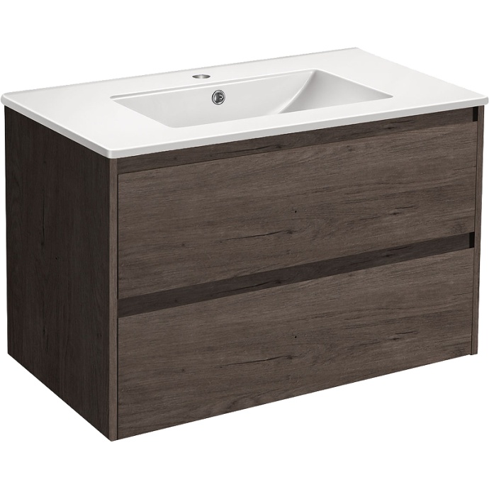 Тумба под раковину Vincea Gio 80 темное дерево VMC-2G800RO - 0