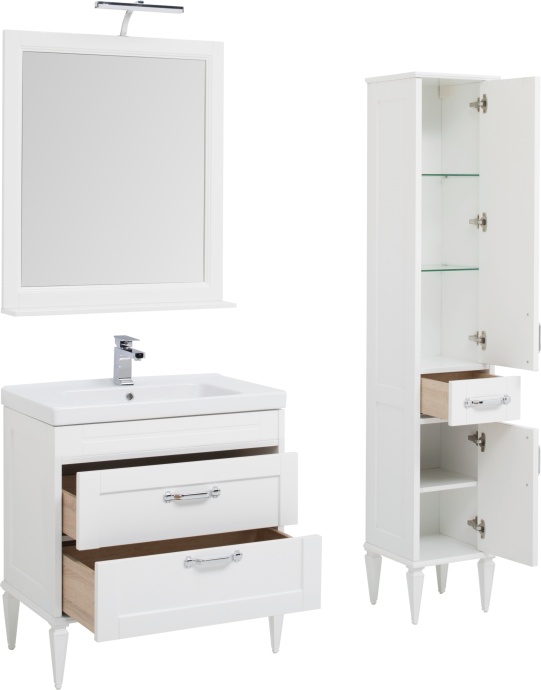 Тумба для комплекта Aquanet Денвер 80 белый глянец 199211 - 4