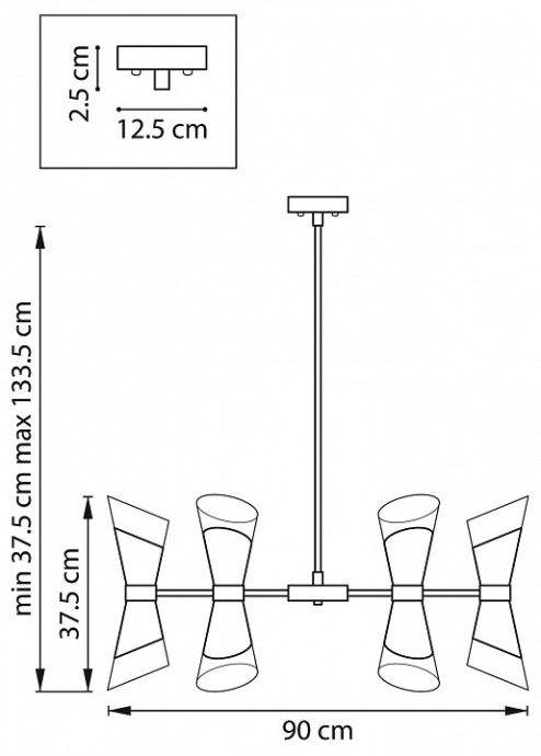 Люстра на штанге Lightstar Strato 817162 - 2