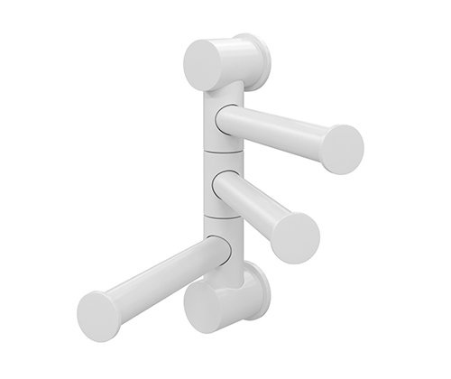 Полотенцедержатель тройной Wasserkraft белый матовый K-1053W - 0