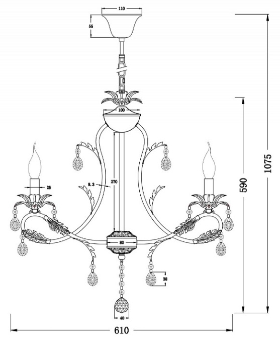 Подвесная люстра Freya Dezi FR3040-PL-06-WG - 4