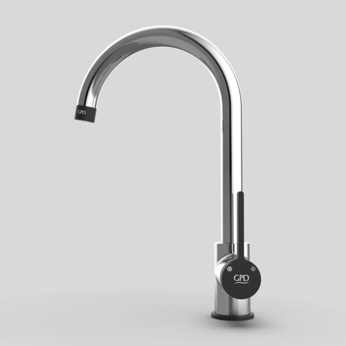 Смеситель для кухни GPD Gildo хром - черный матовый MTE165-K-S - 3