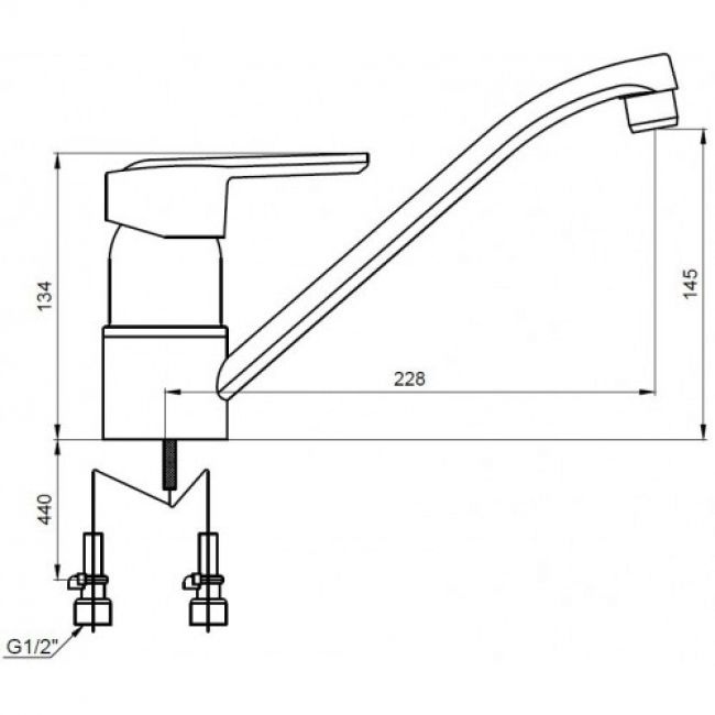 Смеситель для кухонной мойки  KAISER Orbit  20033 - 1