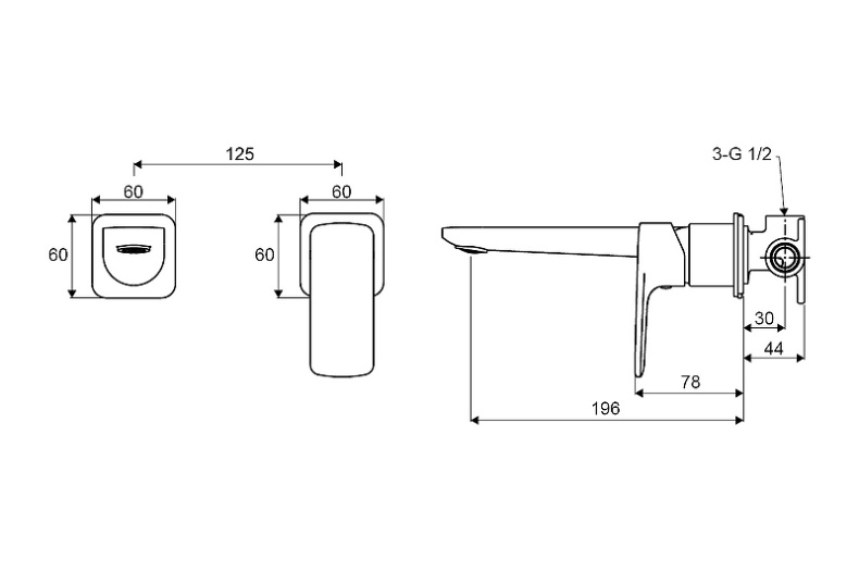 Смеситель для раковины Excellent Keria черный матовый AREX.2014BL - 1