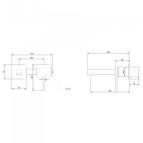 Смеситель для раковины ABBER Emotion черный матовый  AF8812B - 2