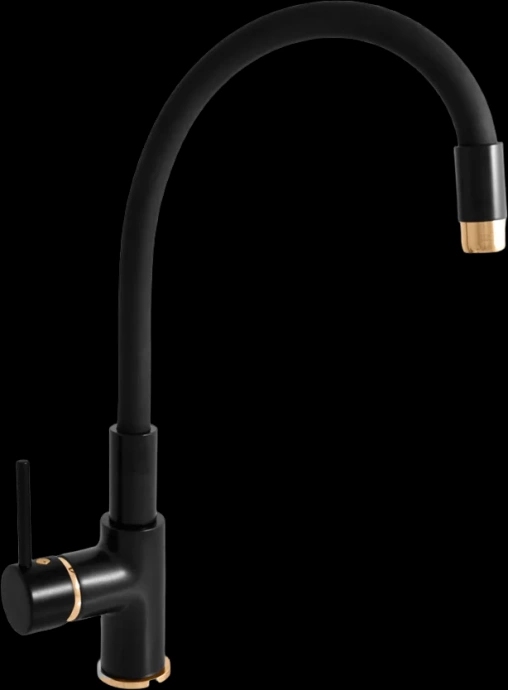 Смеситель для кухни Rav Slezak Seina с гибким изливом черный матовый - золото SE919.5/10CMATZ - 0