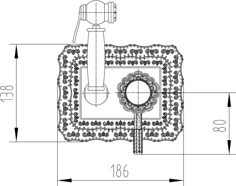 Гигиенический душ Milacio Vitoria MC.800.BBR со смесителем, С ВНУТРЕННЕЙ ЧАСТЬЮ - 1