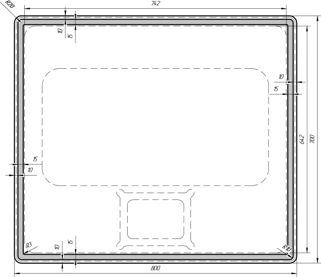 Зеркало в ванную Dreja.eco Uni 80 см  99.9025 - 4