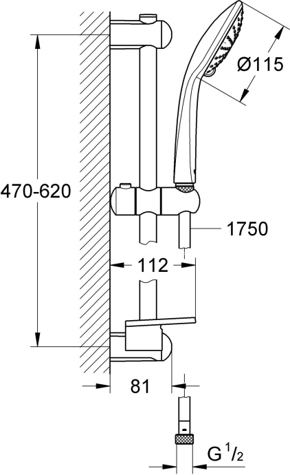 Душевой гарнитур Grohe Euphoria 110 Duo 27230001 - 2