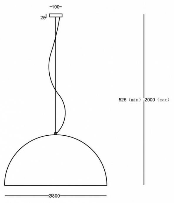 Подвесной светильник Maytoni Dome MOD169PL-05GB1 - 3
