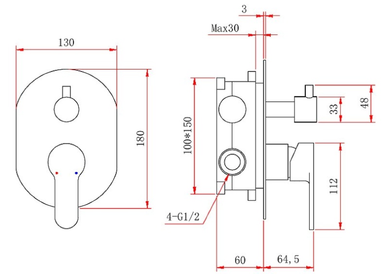 Душевой комплект Berges Ventas 3O хром 073009 - 2