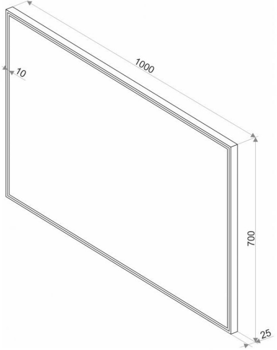 Зеркало Misty Стайл 100х70 с подсветкой ЗЛП512 - 3