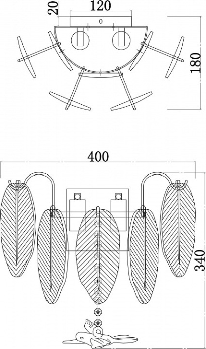 Накладной светильник Favourite Philomela 3054-2W - 1