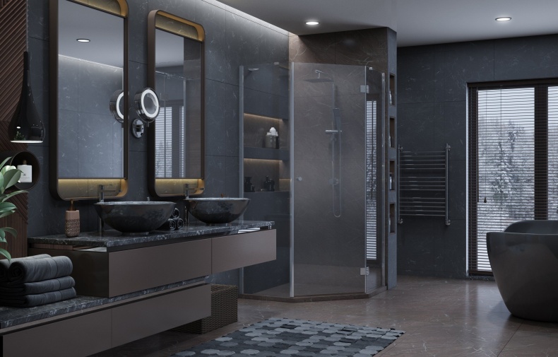 Душевой уголок Ambassador Diamond 12011112R 100х100 см - 1