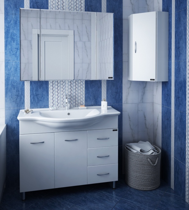 Зеркало-шкаф Санта Стандарт 99.3 см  113012 - 1