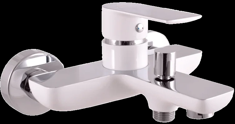 Смеситель для ванны с душем Rav Slezak Vltava белый - хром VT454.5CB - 0