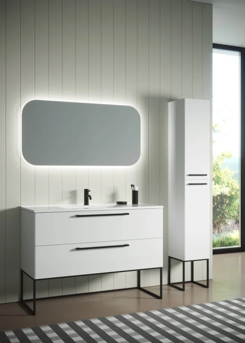 Тумба с раковиной Sanvit Сити 120 белый глянец - 2