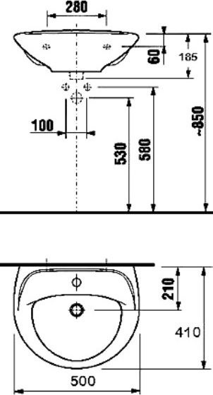 Подвесная раковина Jika Lyra (142700001041) 8.1427.0.000.104.9 - 7