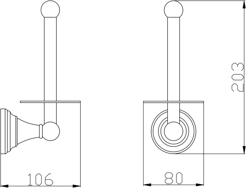 Держатель для запасных рулонов Rav Slezak Morava черный матовый MKA0402CMAT - 1