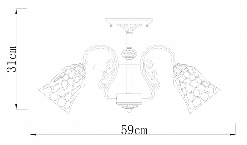Потолочная люстра Arte Lamp Nicole A2702PL-3AB - 1