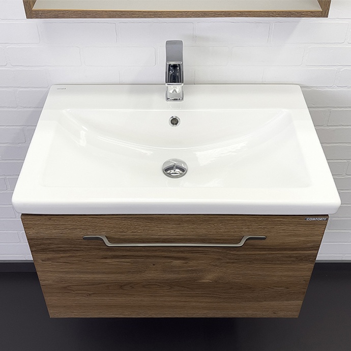 Тумба с раковиной Comforty Томари 70 дуб темно-коричневый 00-00001279 - 1