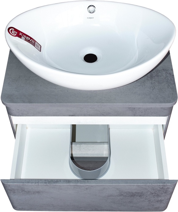 Тумба для комплекта Style Line Атлантика 70 Люкс Plus, подвесная, бетон тёмный СС-00002282 - 3