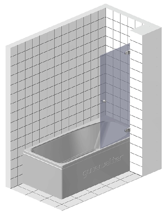 Душевая шторка на ванну CEZARES ECO-V-1  ECO-O-V-1-80/140-C-Cr - 3