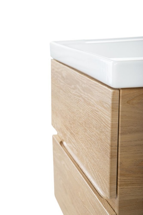 TECHNO База под раковину подвесная с двумя выкатными ящиками, Дуб мадейра янтарь AM-Techno-900-2C-SO-LW674 - 2