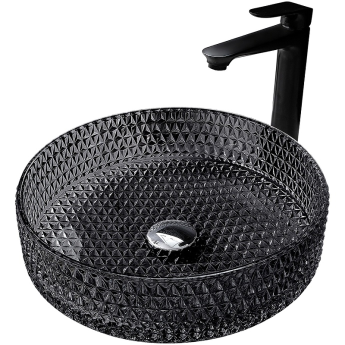 Накладная раковина Abber Glas 40 черная AK2301B - 0