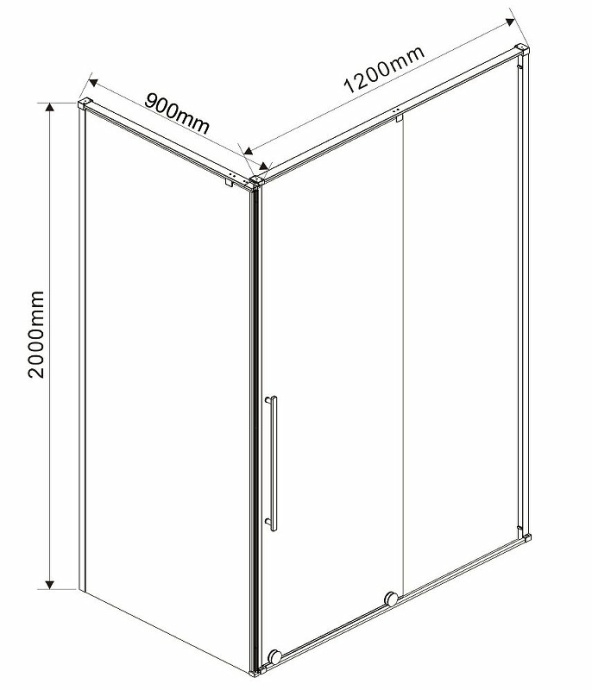 Душевой уголок Vincea Arno 120х90 черный стекло прозрачное VSR-1A9012CLB - 1