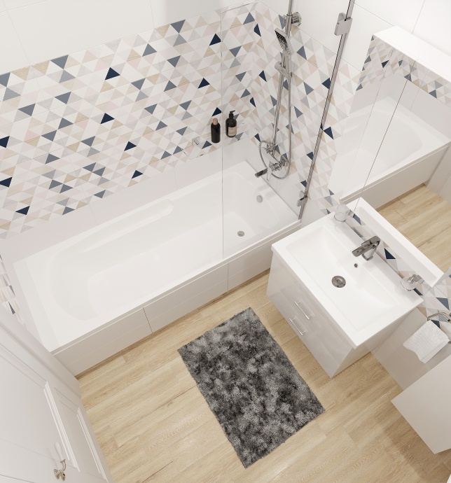 Акриловая ванна DIWO Ростов 170х70 пристенная, встраиваемая, с подлокотниками 462407 - 1