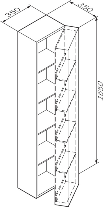 Шкаф-пенал AM.PM Spirit V2.0 35 R, белый глянец M70ACHR0356WG - 4