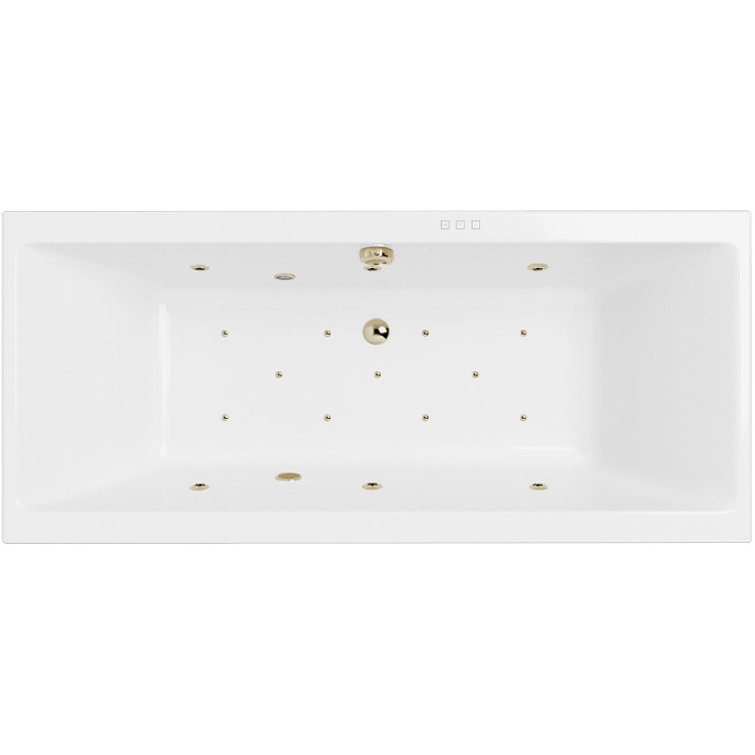 Акриловая ванна Excellent Pryzmat 200х90 белая бронза с гидромассажем WAEX.PRY20.RELAX.BR - 0
